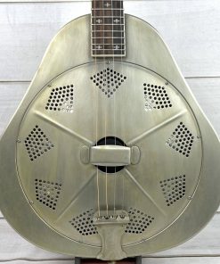 Royall Teardrop Tenor Singlecone Brass Body Resonator Antique Relic Steel Finish