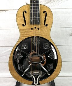 Royall Natural Flame Maple Parlorator Resonator Guitar Matte Finish