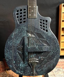 Royall Trifecta Heavy Relic Blue Copper Wash Finish 14 Fret Cutaway Brass Tricone