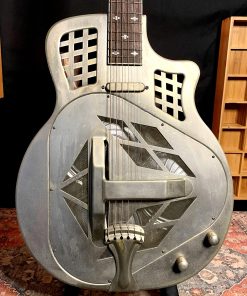 Royall Trifecta Relic Antique Steel 14 Fret Cutaway Brass Tricone With Pickup