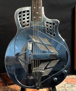 Royall Trifecta Light Aged Brushed Nickel 14 Fret Cutaway Brass Tricone With Pickup